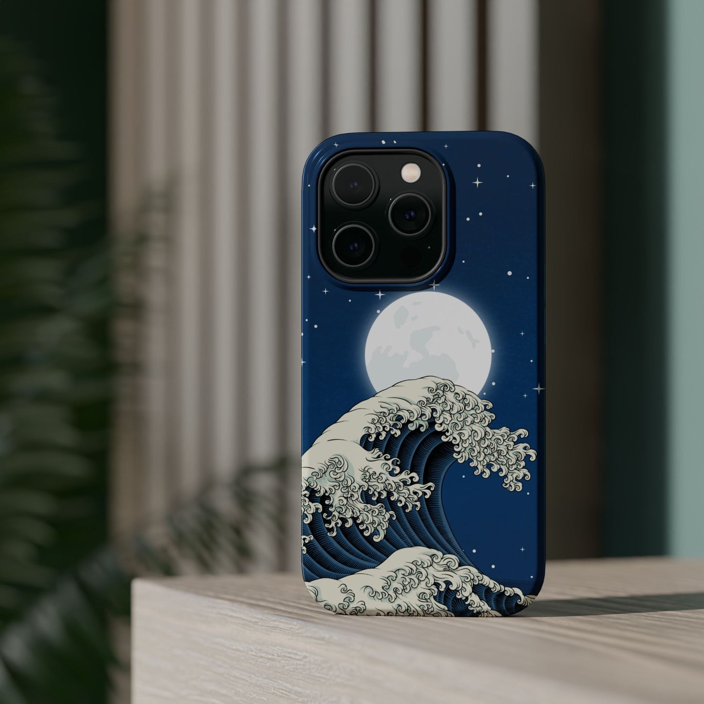 Magnetische Handyhülle <Mondlichtwelle>