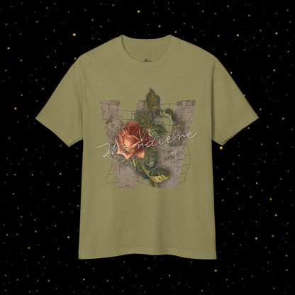 'w' Floral Art T-Shirt