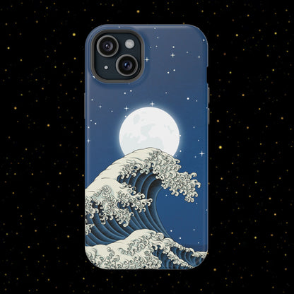 Magnetische Handyhülle <Mondlichtwelle>