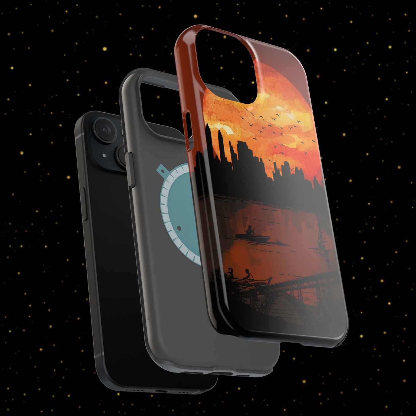 Mitternachts-Sonnenuntergang Handyhülle