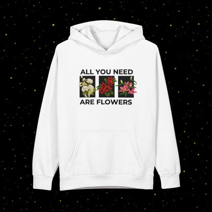 Hoodie mit Blumenmuster <All You Need Are Flowers>