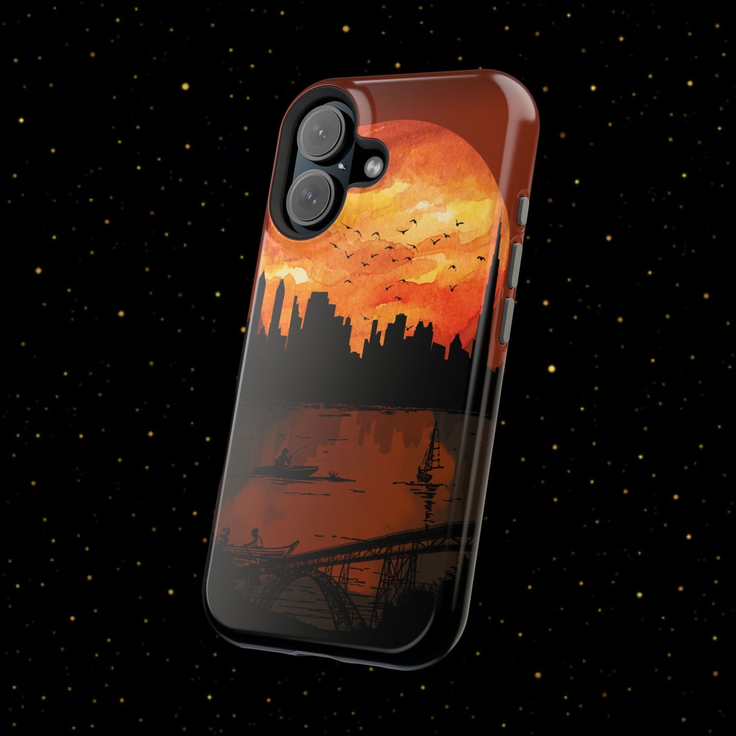 Mitternachts-Sonnenuntergang Handyhülle