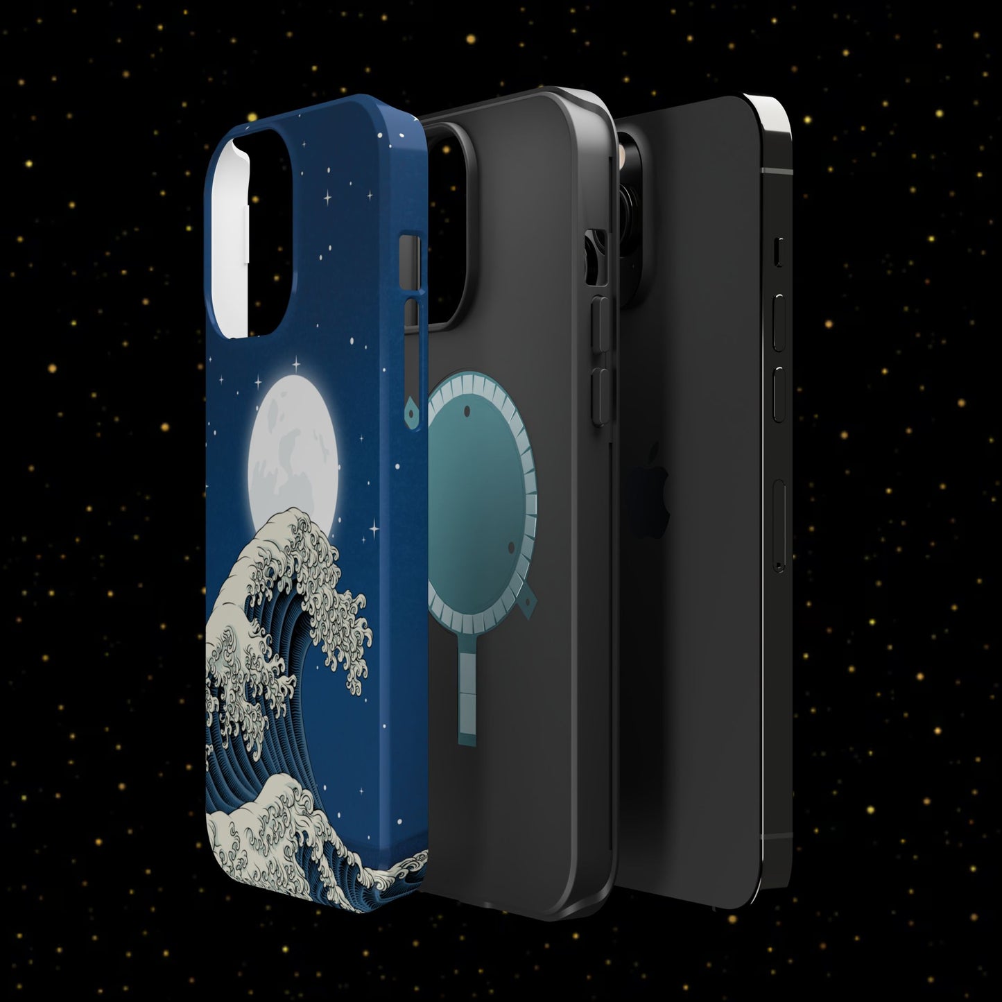 Magnetische Handyhülle <Mondlichtwelle>