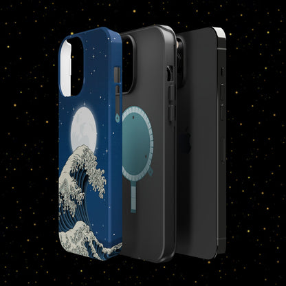 Magnetische Handyhülle <Mondlichtwelle>