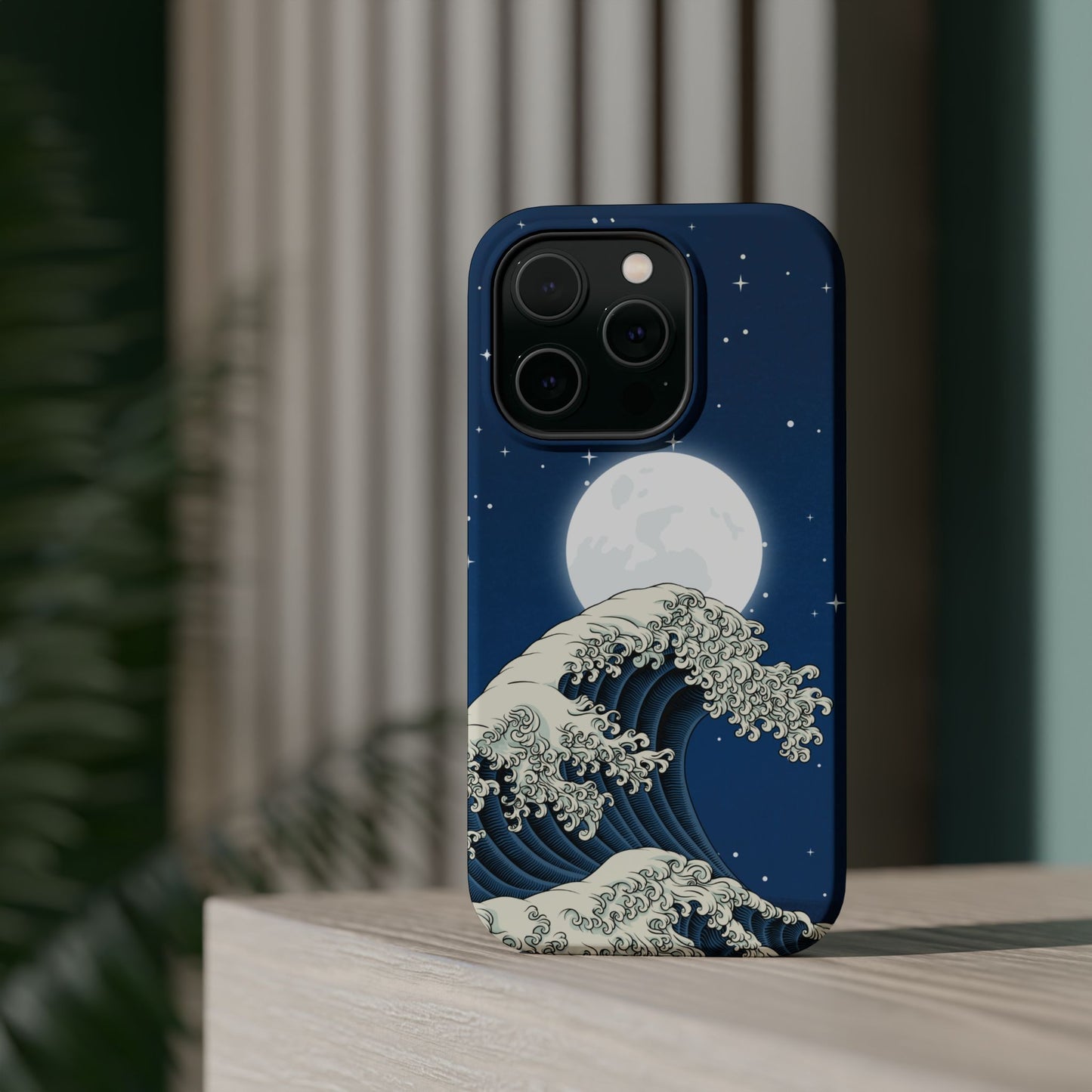 Magnetische Handyhülle <Mondlichtwelle>