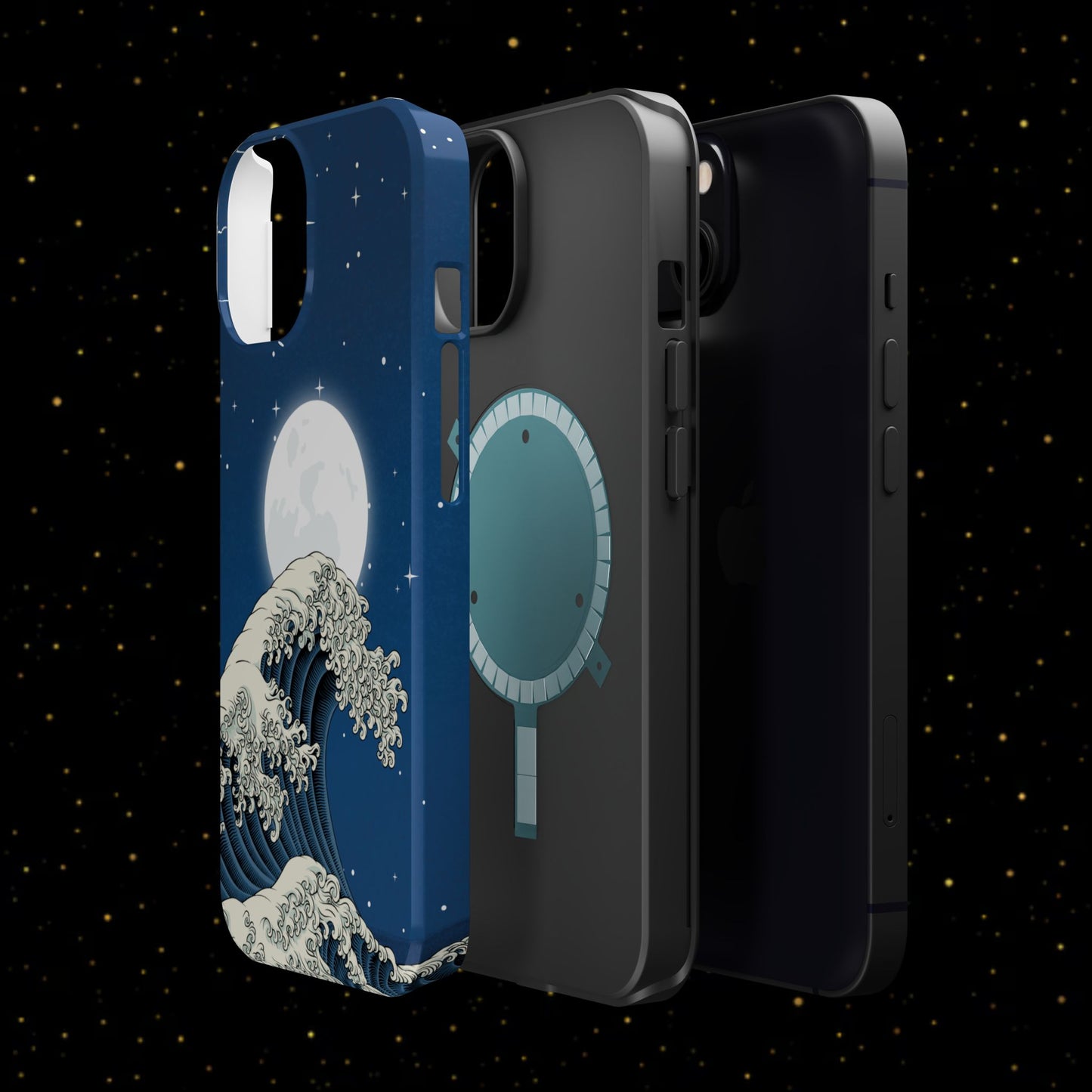 Magnetische Handyhülle <Mondlichtwelle>