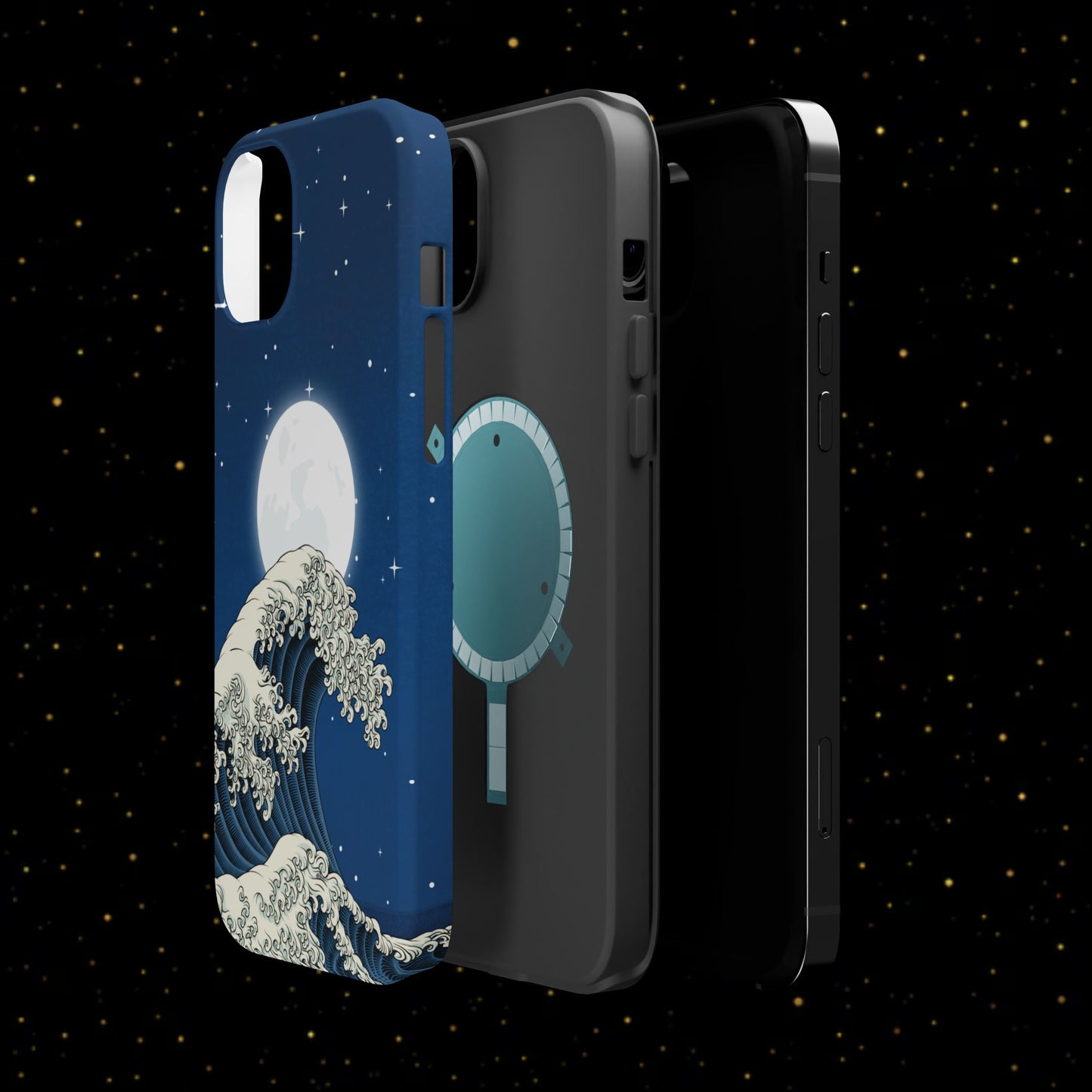 Magnetische Handyhülle <Mondlichtwelle>