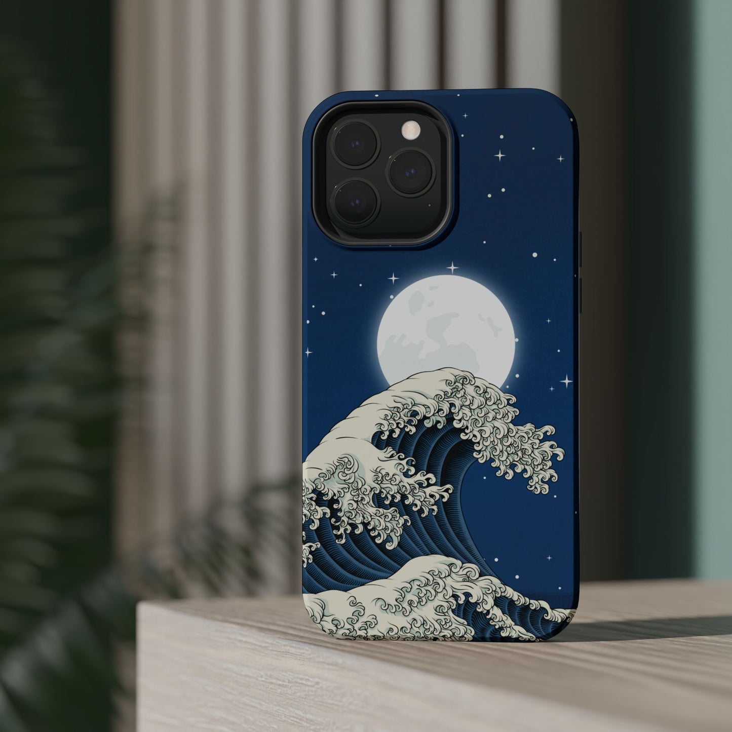 Magnetische Handyhülle <Mondlichtwelle>