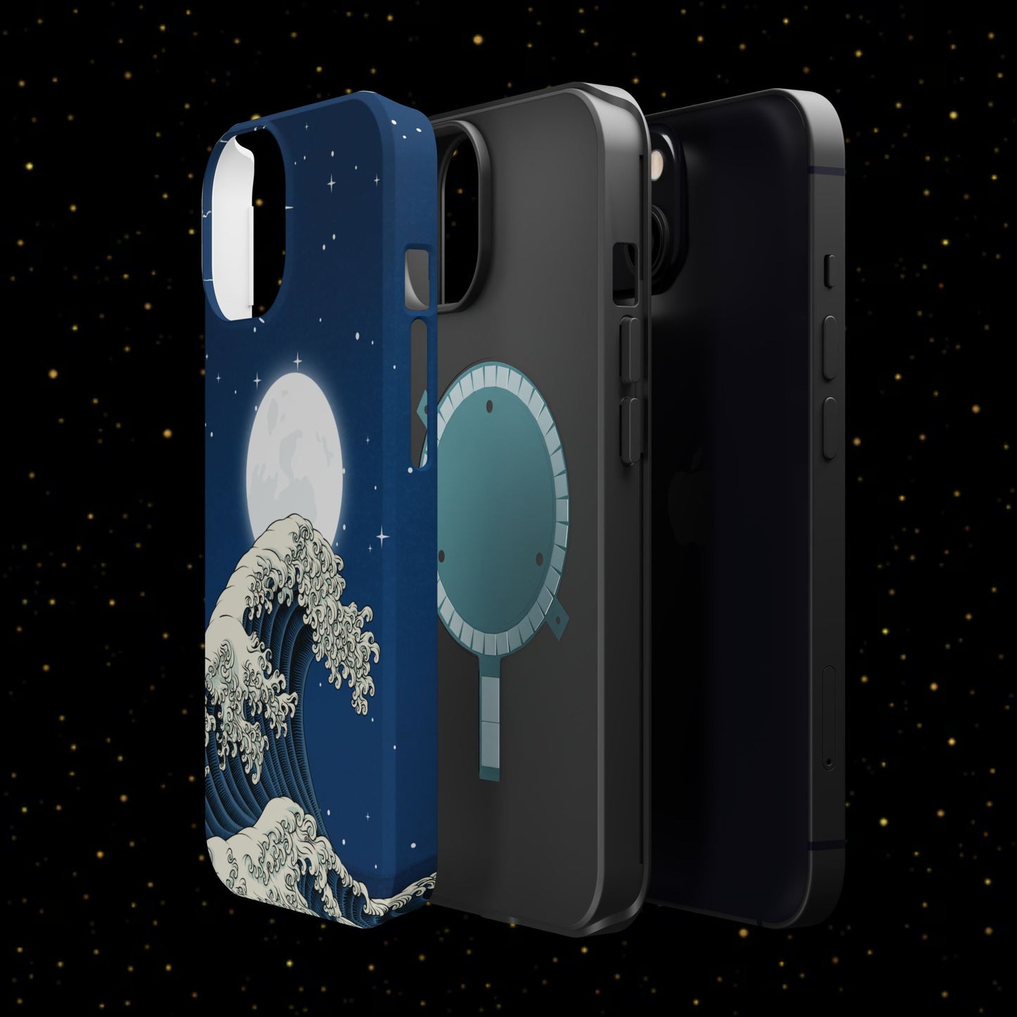 Magnetische Handyhülle <Mondlichtwelle>
