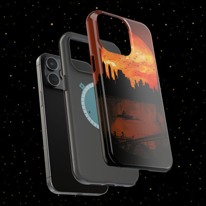 Mitternachts-Sonnenuntergang Handyhülle