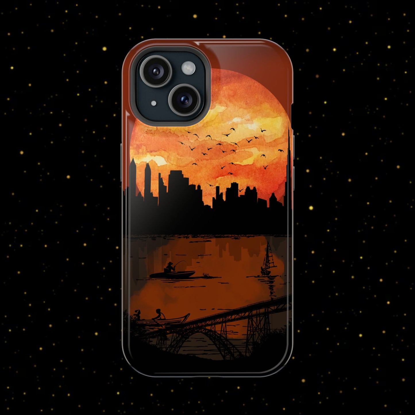 Mitternachts-Sonnenuntergang Handyhülle