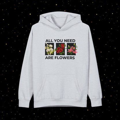 Hoodie mit Blumenmuster <All You Need Are Flowers>