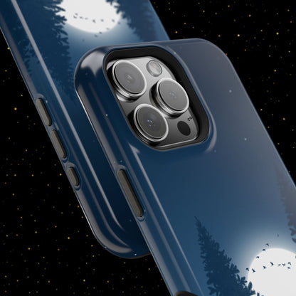 Handyhülle mit Hirschmotiv aus dem Nachtwald