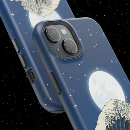 Magnetische Handyhülle <Mondlichtwelle>