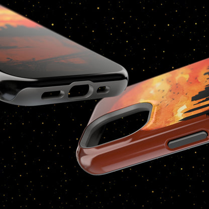 Mitternachts-Sonnenuntergang Handyhülle