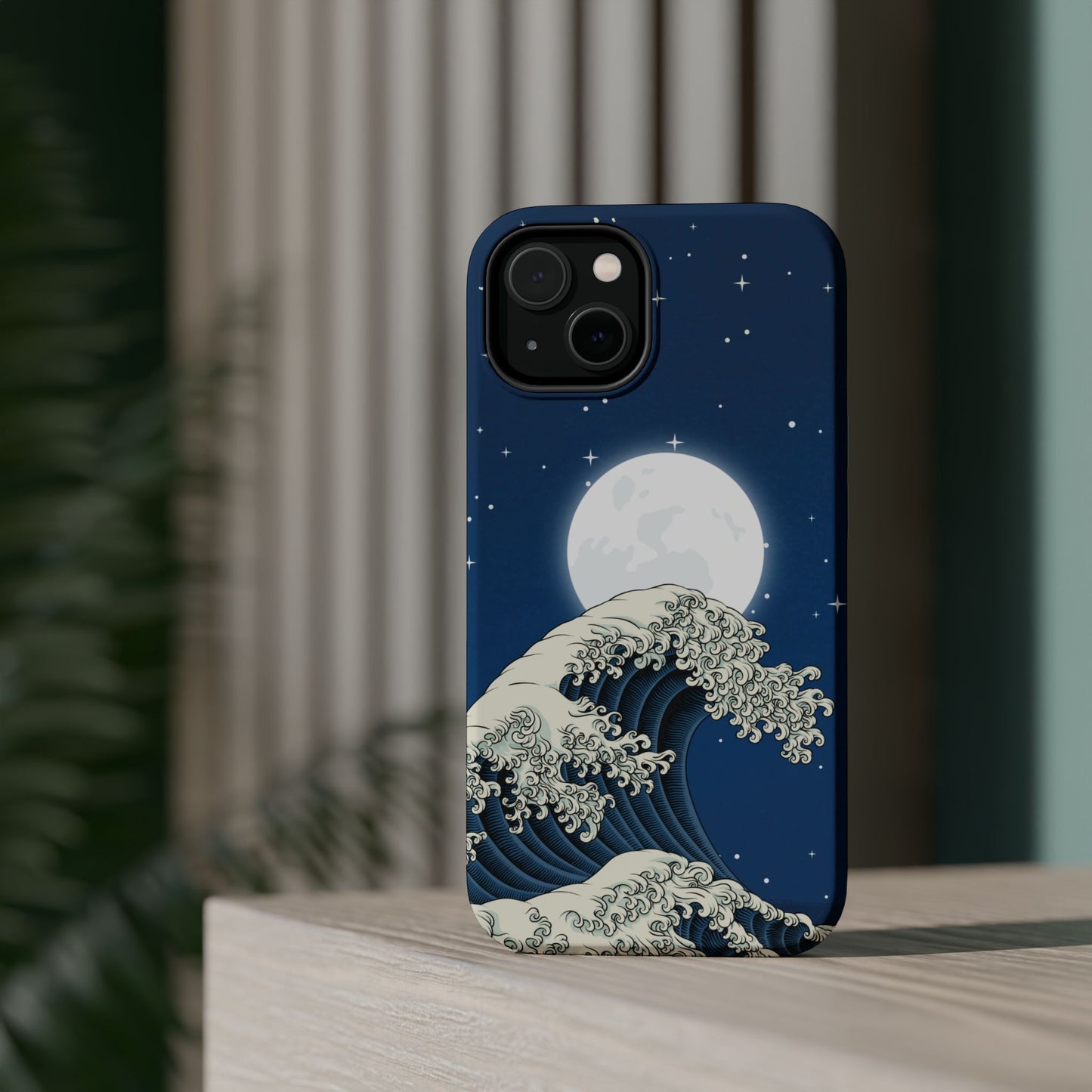 Magnetische Handyhülle <Mondlichtwelle>