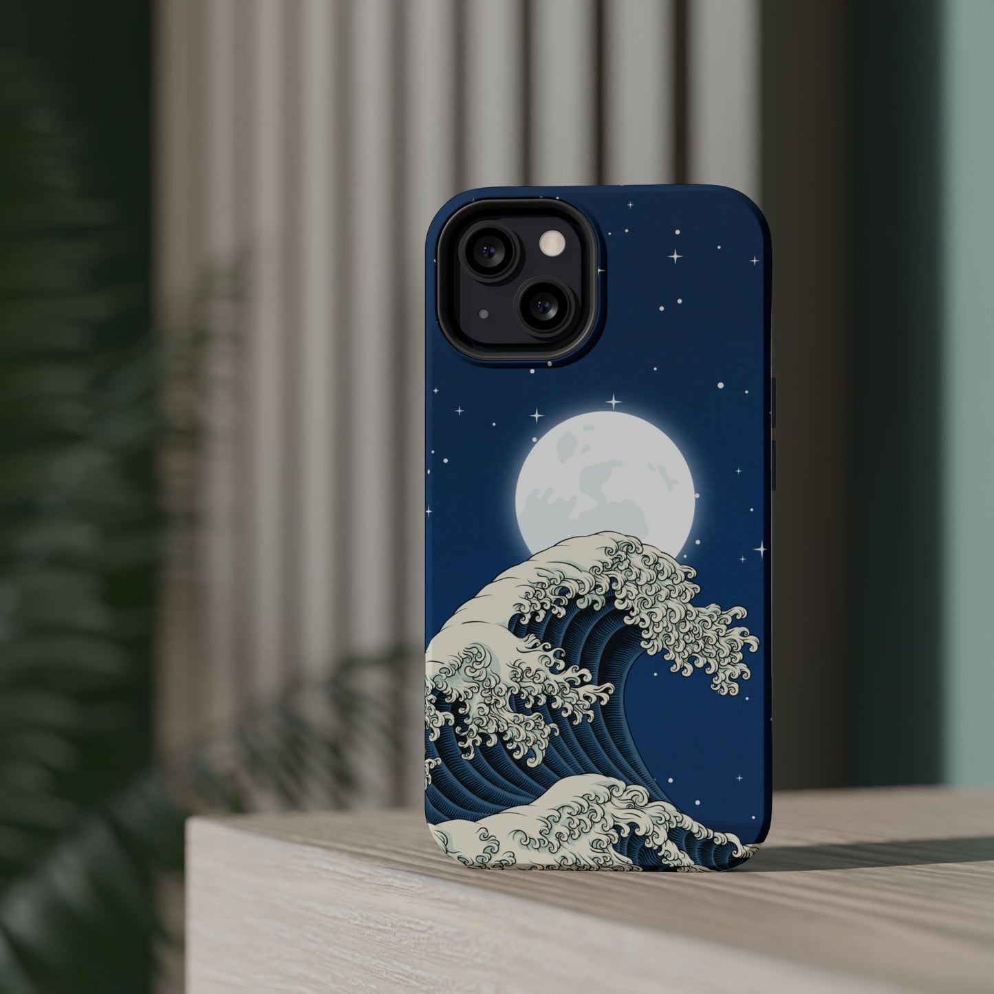 Magnetische Handyhülle <Mondlichtwelle>