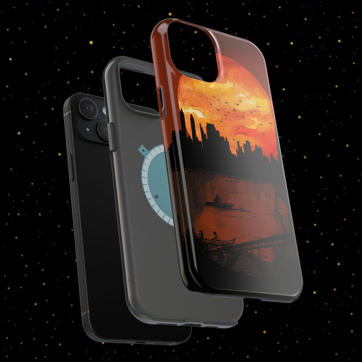 Mitternachts-Sonnenuntergang Handyhülle