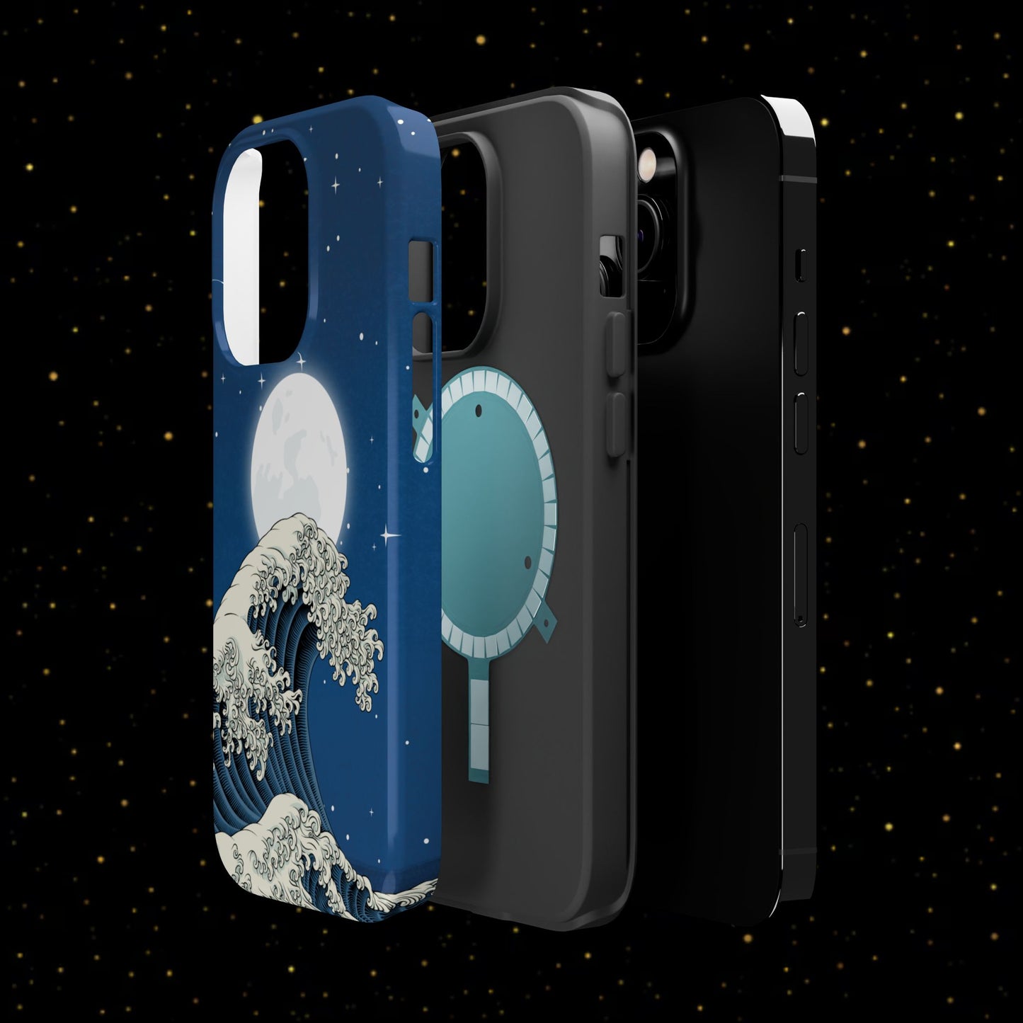 Magnetische Handyhülle <Mondlichtwelle>